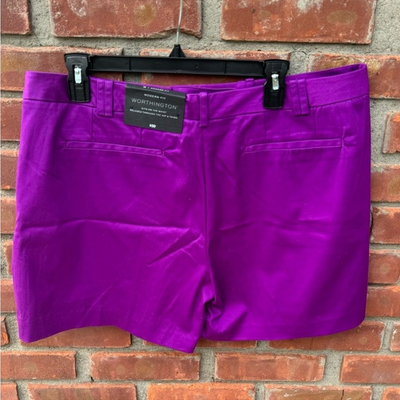 Worthington Pants - Worthington women’s size 16 purple modern fit dress shorts NWT
